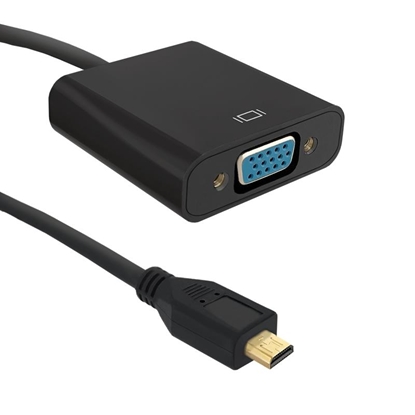 Picture of Adapter Micro HDMI D męski / VGA żeński | 0,2m 