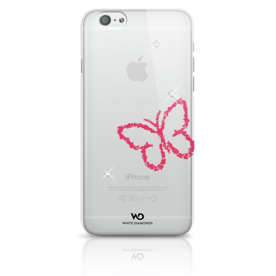 Picture of White Diamonds Lipstick Butterfly Case With Swarovski Crystals for Apple iPhone 6 / 6S Transparent