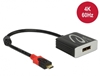 Picture of Delock Adapter USB Type-C™ male > Displayport female (DP Alt Mode) 4K 60 Hz