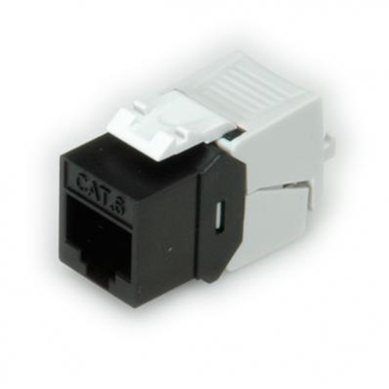 Изображение ROLINE Cat.6/Class E Keystone Jack SLIM, RJ-45, unshielded, toolless, black