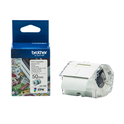 Picture of Brother CZ-1005 White,  Full colour continuous label roll, 5 m, 5 cm