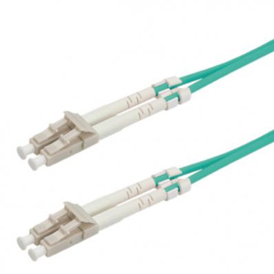 Picture of VALUE Fibre Optic Jumper Cable, 50/125µm, LC/LC, OM3, turquoise 0.5 m