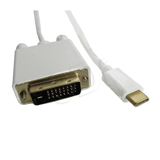 Picture of Kabel DisplayPort Alternate mode | USB 3.1 typC męski / DVI     męski | 4Kx2K | 1m