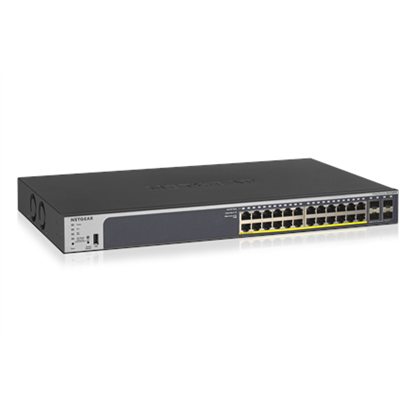 Picture of Netgear GS728TP Managed L2/L3/L4 Gigabit Ethernet (10/100/1000) Power over Ethernet (PoE) 1U Black