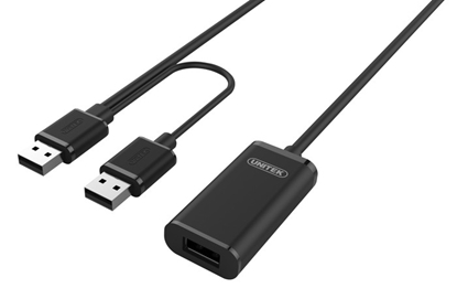 Изображение Przedłużacz aktywny USB 2.0, 20m, Y-279 czarny 