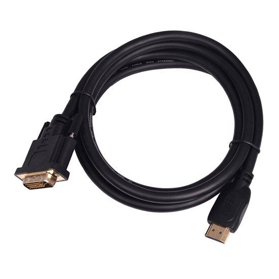 Изображение Kabel HDMI - DVI 1.8m DVI 24+1, pozłacany