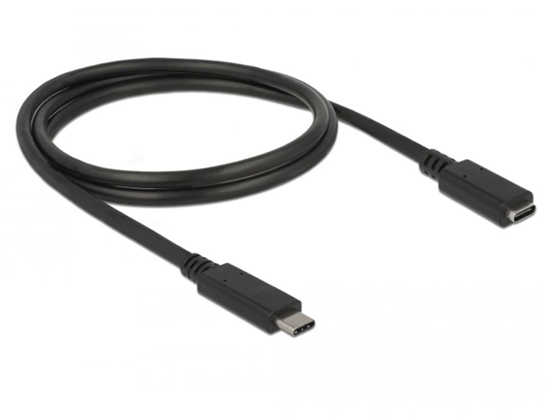 Picture of Delock Extension cable SuperSpeed USB (USB 3.1 Gen 1) USB Type-C™ male > female 3 A 0.5 m black