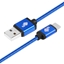 Attēls no Kabel USB-USB C 1.5m niebieski sznurek 