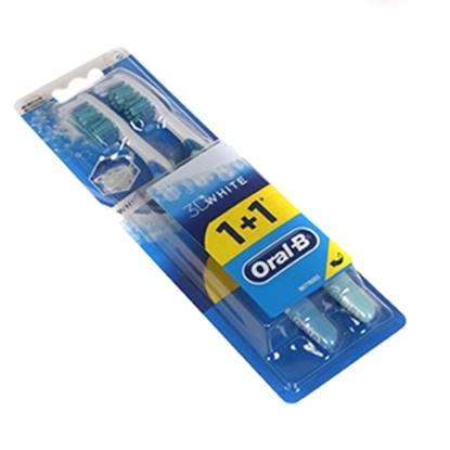 Attēls no Zobu b.kompl.Oral-B 1+1 3D White 40Med 2gab.