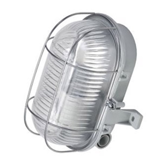 Изображение Pl.lampa 60W E27 IP44 pelēka/met.