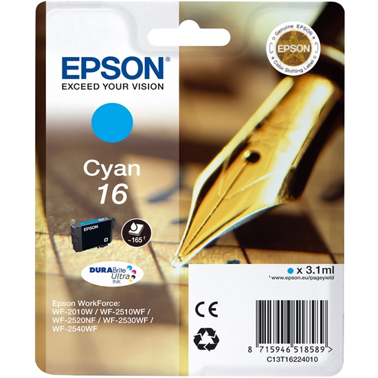 Picture of Epson Pen and crossword Singlepack Cyan 16 DURABrite Ultra Ink