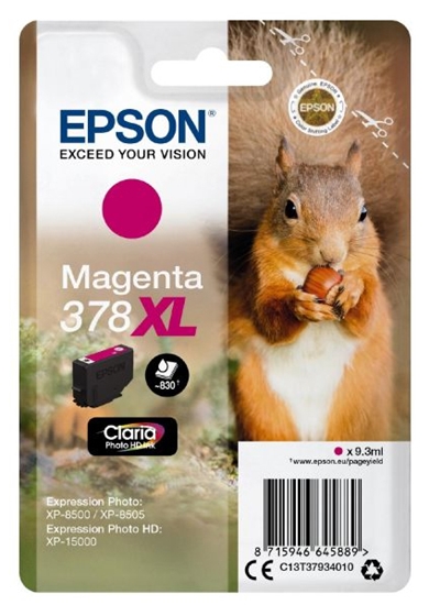 Picture of Epson ink cartridge magenta Claria Photo HD 378 XL    T 3793