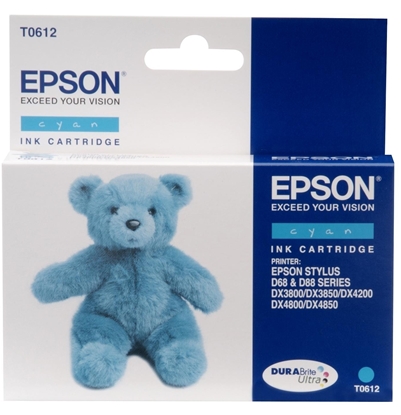 Picture of Epson Teddybear Singlepack Cyan T0612 DURABrite Ultra Ink