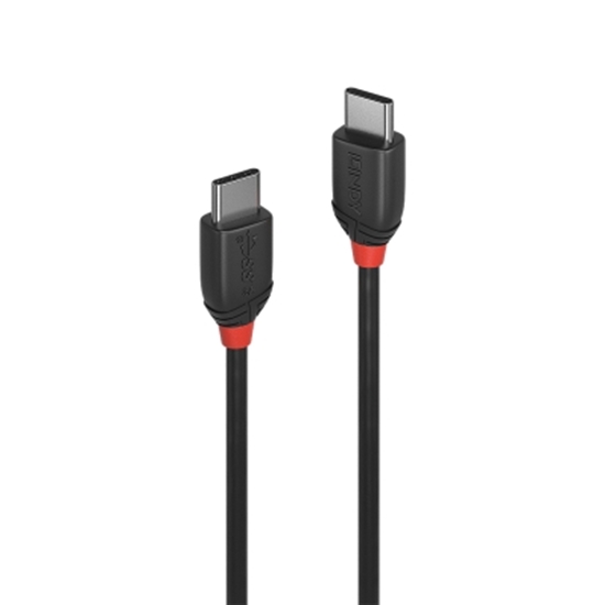 Picture of Lindy 0.5m USB 3.1  Type C Cable 3A, Black Line