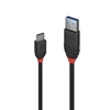 Picture of Lindy 0.5m USB 3.1 Type C to A Cable 3A, Black Line