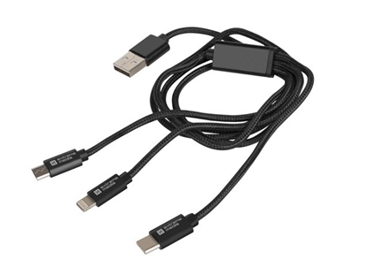 Attēls no Natec | NKA-1202 | USB-A to Micro USB, Lightning, USB-C