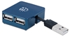 Picture of Manhattan USB-A 4-Port Micro Hub, 4x USB-A Ports, Blue, 480 Mbps (USB 2.0), Bus Power, Equivalent to ST4200MINI2, Hi-Speed USB, Three Year Warranty, Blister