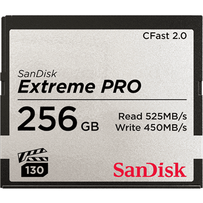 Attēls no SanDisk CFAST 2.0 VPG130   256GB Extreme Pro     SDCFSP-256G-G46D