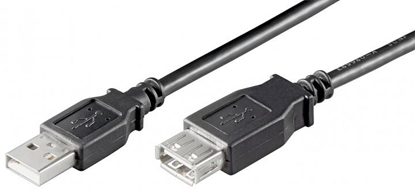 Attēls no Kabel USB Techly USB-A - USB-A 0.3 m Czarny (686221)