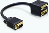 Picture of Delock Adapter VGA male to 2x VGA female, black