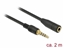 Attēls no Delock Stereo Jack Extension Cable 3.5 mm 4 pin male to female 2 m black