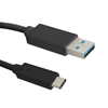 Изображение Kabel USB Qoltec USB-A - USB-C 0.25 m Czarny (50420)