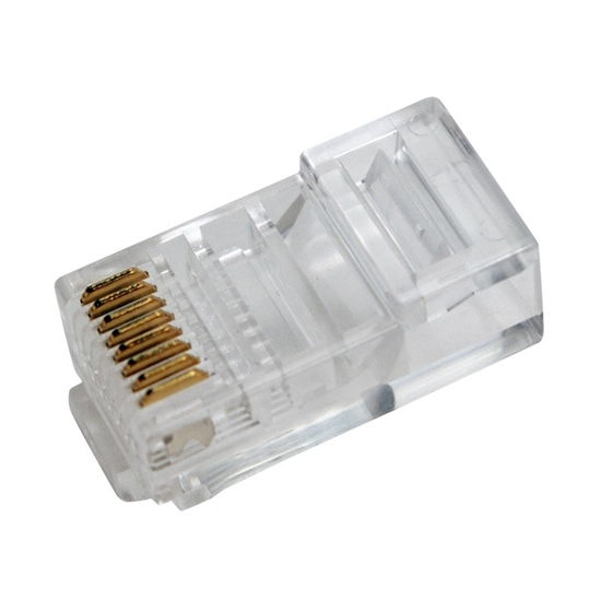 Picture of Wtyki RJ45 8P8C UTP do kabli płaskich, 100szt.