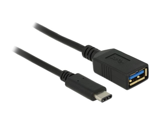 Picture of Delock Adapter Super Speed USB (USB 3.1, Gen 1) USB Type-C™ male USB Type A female 15 cm black