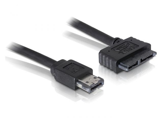 Изображение Delock Cable eSATAp  Slimline SATA13 pin 0.5 m