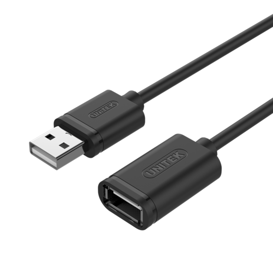 Изображение Kabel USB Unitek USB-A - USB-A 2 m Czarny (Y-C450GBK)