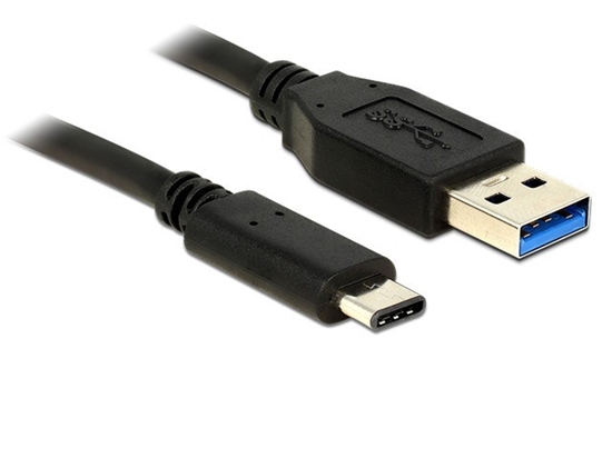 Picture of Delock Cable SuperSpeed USB 10 Gbps (USB 3.1, Gen 2) Type A male - USB Type-C™ male 0.5m black