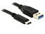 Attēls no Delock Cable SuperSpeed USB 10 Gbps (USB 3.1, Gen 2) Type A male - USB Type-C™ male 0.5m black