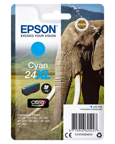 Picture of Epson ink cartridge XL cyan Claria Photo HD T 243     T 2432