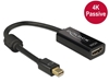 Изображение Delock Adapter mini Displayport 1.2 male  HDMI female 4K Passive black