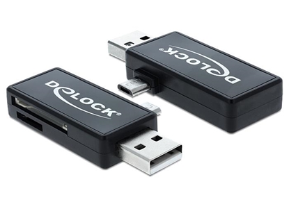 Attēls no Delock Micro USB OTG Card Reader + USB A male