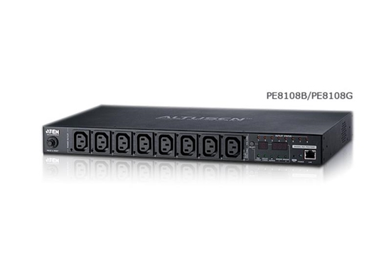 Picture of Aten PE8108G power distribution unit (PDU) 8 AC outlet(s) 1U Black