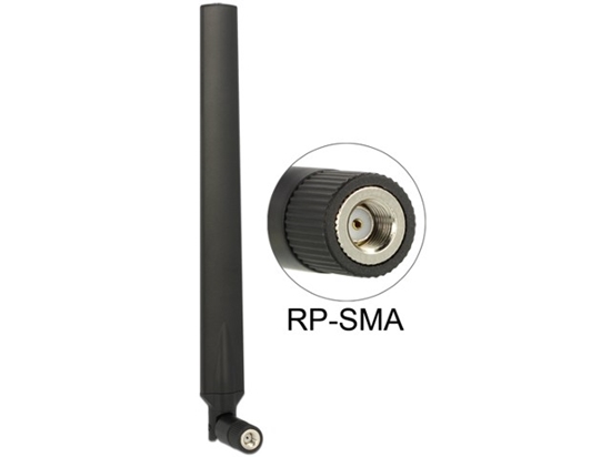 Picture of Delock WLAN Antenna RP-SMA 802.11 acahbgn 4 ~ 7 dBi Omnidirectional Rotatable Joint