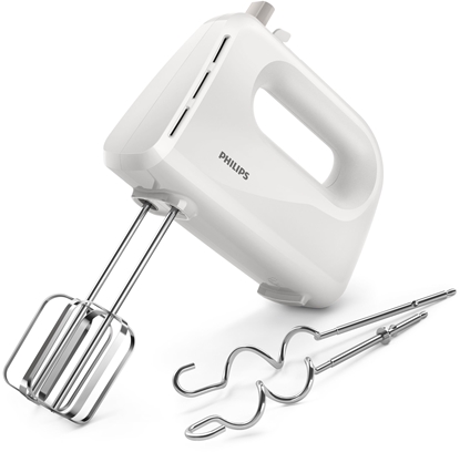 Attēls no Philips Philips Daily Collection Mixer HR3705/00 300 W 5 speeds + turbo Strip beaters & dough hooks Lightweight