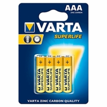 Attēls no Baterijas Varta AAA SuperLife Zinc Carbon 4 Pack