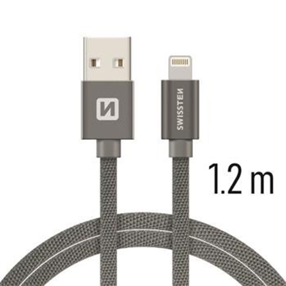 Изображение Swissten Textile Fast Charge 3A Lightning Data and Charging Cable 1.2m