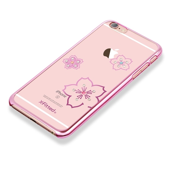 Picture of X-Fitted Plastic Case With Swarovski Crystals for Apple iPhone 6 / 6S Pink / Blossoming