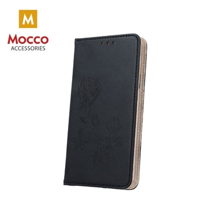 Изображение Mocco Stamp Rose Magnet Book Case For Apple iPhone 6 / 6S Black