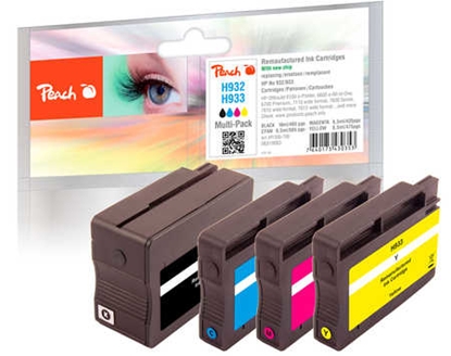 Изображение Peach PI300-708 ink cartridge 4 pc(s) Standard Yield Black, Cyan, Magenta, Yellow