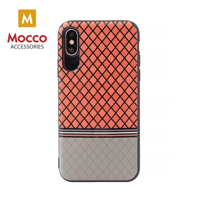 Attēls no Mocco Trendy Grid And Stripes Silicone Back Case for Apple iPhone X / XS Red (Pattern 2)