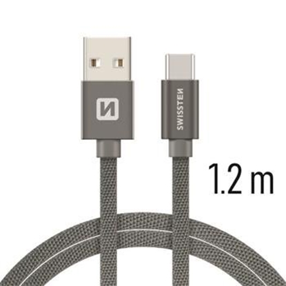 Picture of Swissten Textile Universal Quick Charge 3.1 USB-C Data and Charging Cable 1.2m