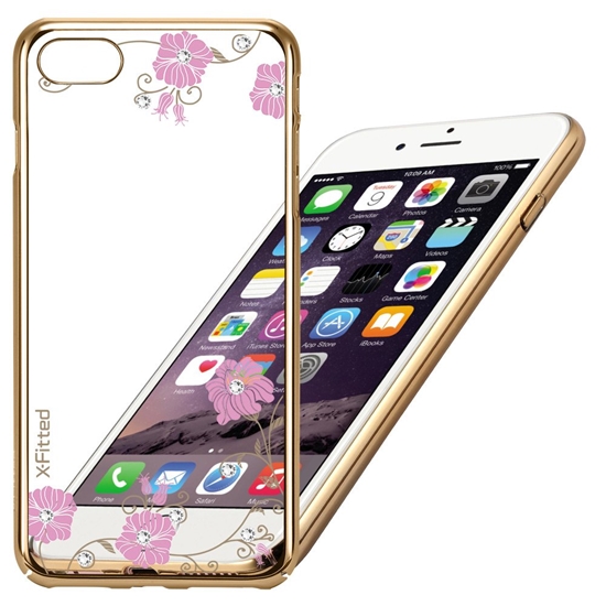 Picture of X-Fitted Plastic Case With Swarovski Crystals for Apple iPhone 6 / 6S Gold / Graceland