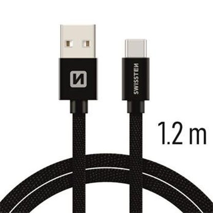 Picture of Swissten Textile Universal Quick Charge 3.1 USB-C Data and Charging Cable 1.2m