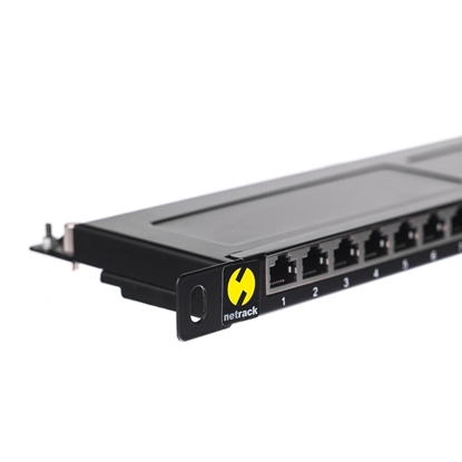 Attēls no NetRack Patch panel 19'' 0,5U 24-porty Kat. 6 FTP Czarny (104-13)