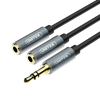 Изображение Kabel Unitek Jack 3.5mm - Jack 3.5mm x2 0.2m czarny (Y-C956ABK)