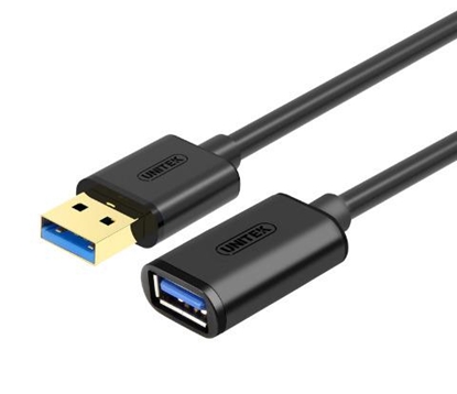 Attēls no Kabel USB Unitek USB-A - USB-A 2 m Czarny (Y-C459GBK)